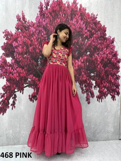 PRISHA 468 DESIGNER GEORGETTE GOWN WHOLESALER IN INDIA